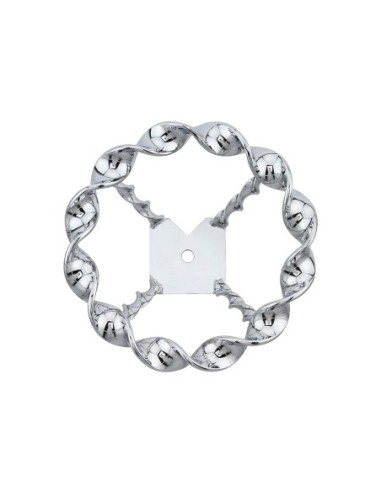 Full Flat Twisted Straight Steering Wheel Chrome.